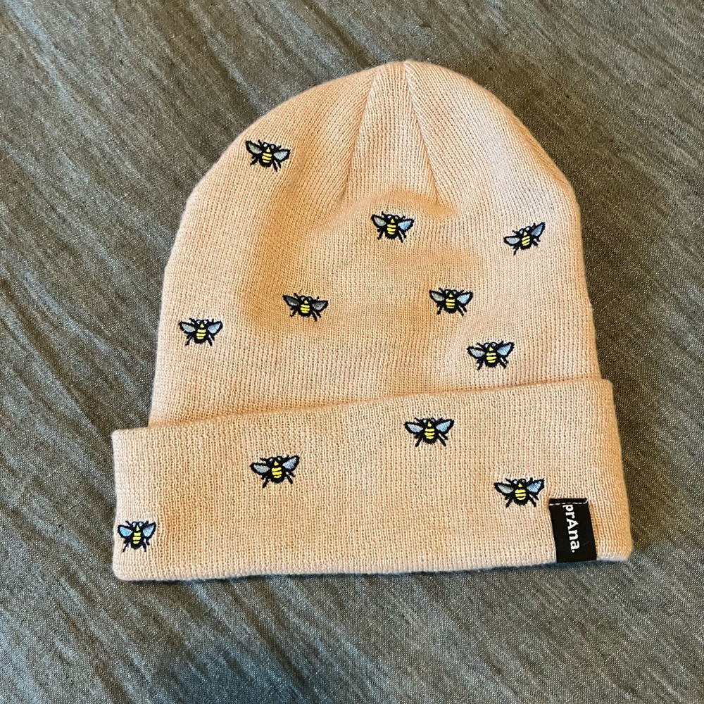 Prana go wild Beanie with Bee Embroidery
